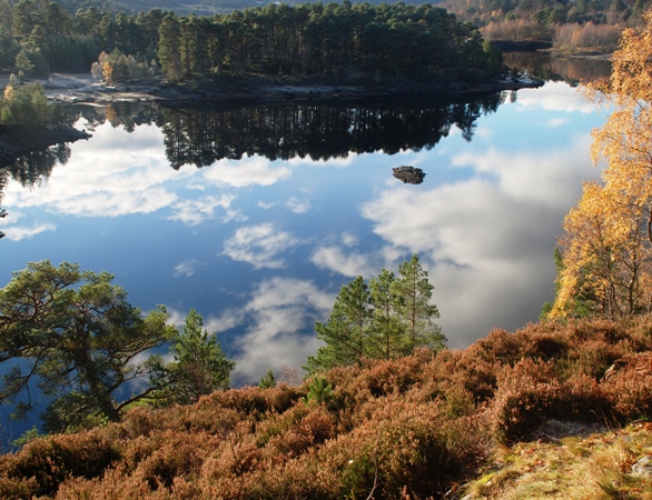 Loch Affric in autumn on a calm morning October Glen Affric
